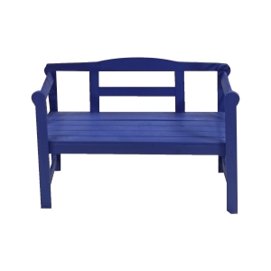 Holzbank blau 1